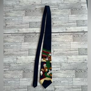 Disney By Simon Men’s Neck Tie Mickey Mouse Donald Duck Goofy Baseball‎ Navy
